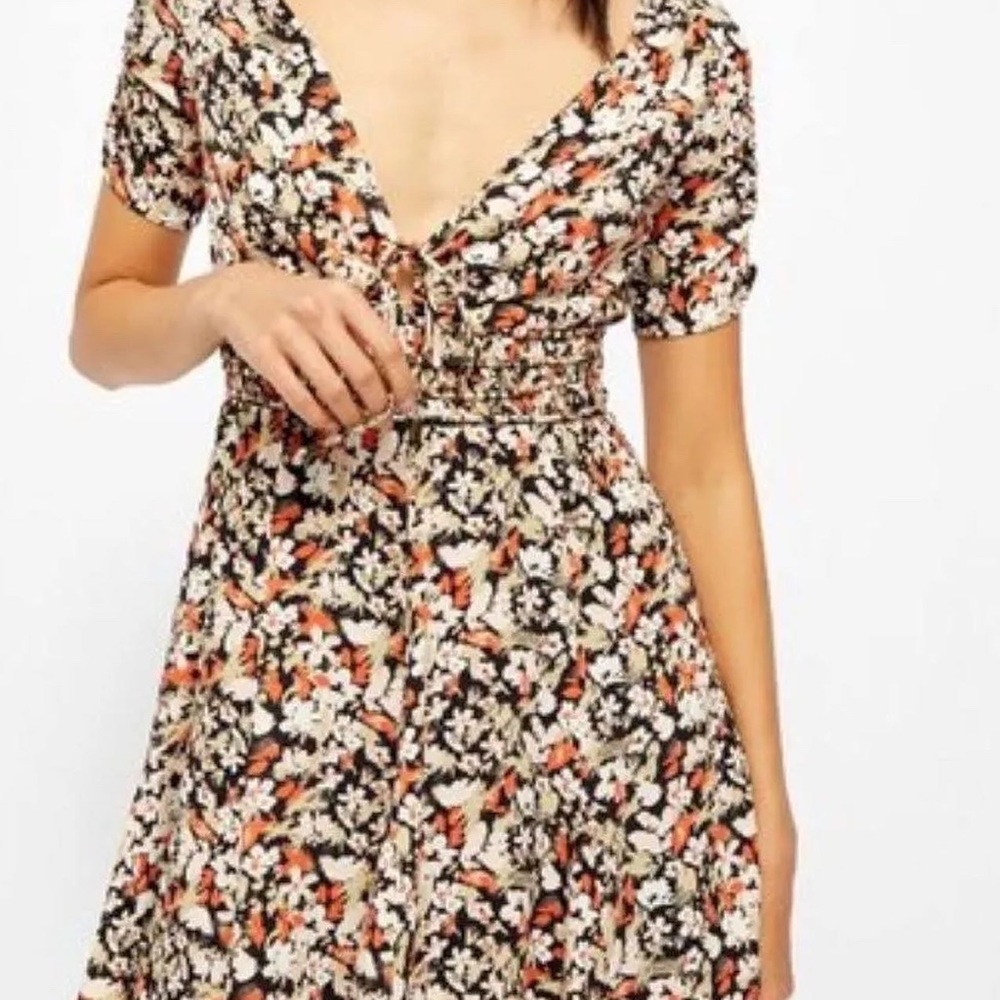 NWT Forget Me Not Mini Dress in Black/Charcoal Combo